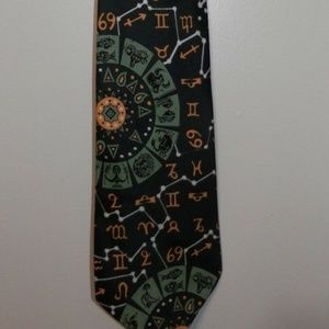 Mode Necktie Green Astrology Horoscope Signs Tie